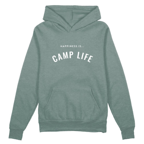 Unisex Camp Life Hoodie, Sage | Happiness Is Inc, Made In Canada | Men's Clothing