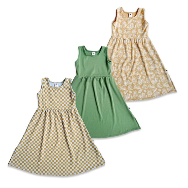 Kids Bamboo Square Neck Midi Dress | Little & Lively, Made In Canada