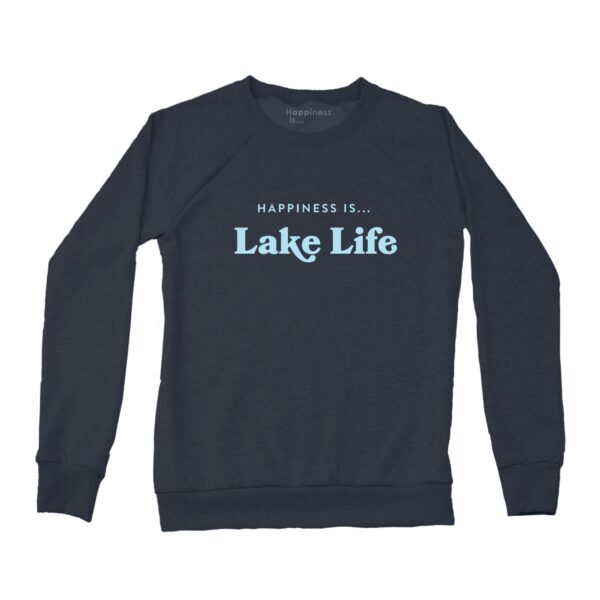 Women's Lake Life 'Special K' Crew Sweatshirt, True Navy | Happiness Is Inc, Made In Canada