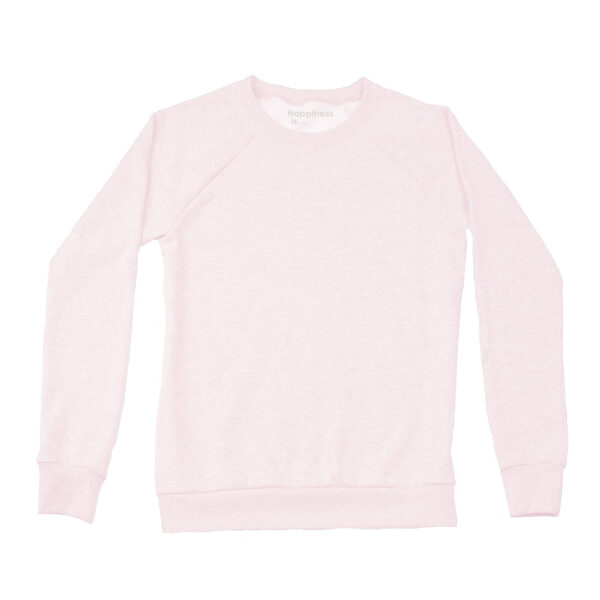 Women's Plain Crew Sweatshirt, Ballet Pink | Happiness Is Inc, Made In Canada