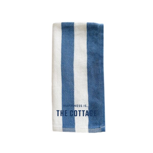 Napkin: Cottage, Blue Stripe | Happiness Is Inc, Made In Canada