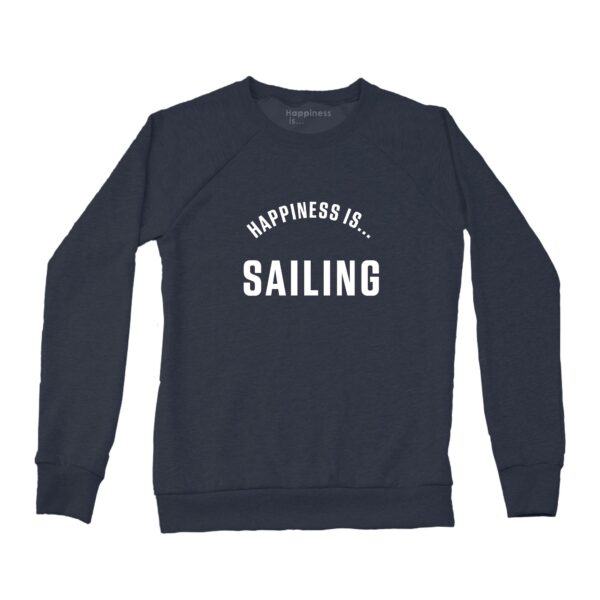 Women's Sailing Crew Sweatshirt, True Navy | Happiness Is Inc, Made In Canada