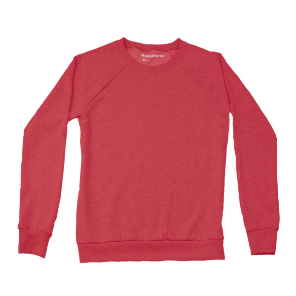 Women's Plain Crew Sweatshirt, Chili Pepper | Happiness Is Inc, Made In Canada
