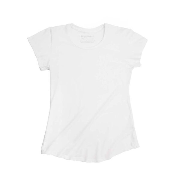 Women's Plain Bamboo T-Shirt, White | Happiness Is Inc, Made In Canada