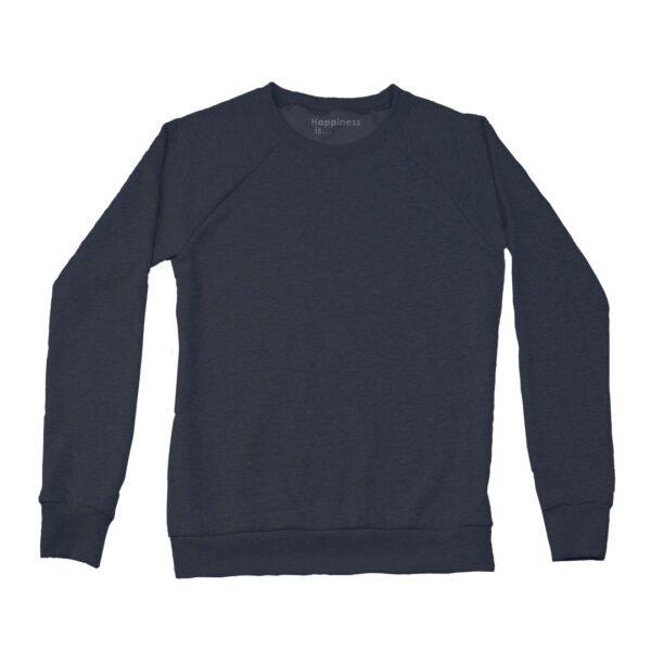 Women's Plain Crew Sweatshirt, True Navy | Happiness Is Inc, Made In Canada