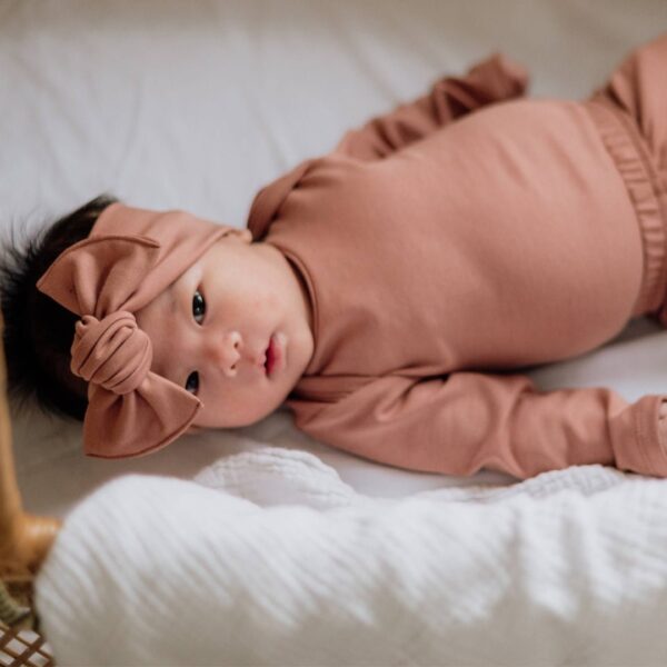 Baby Long-Sleeve Bamboo Onesie, Solid Colours | Little & Lively, Made In Canada