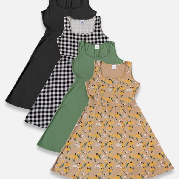 Ladies' Bamboo Square Neck Tank Dress | Little & Lively, Made In Canada