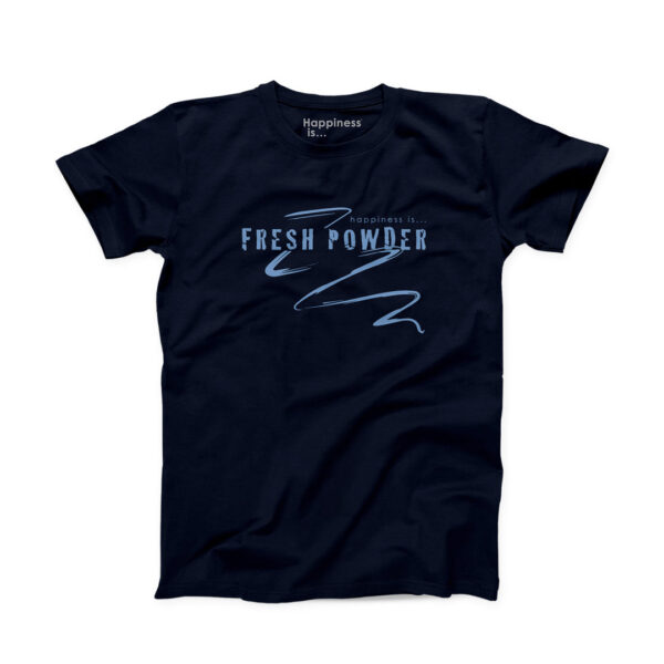 Men's Fresh Powder T-Shirt, Navy | Happiness Is Inc, Made In Canada | Men's Clothing