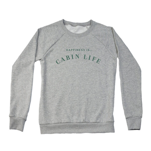 Women's Cabin Crew Sweatshirt, Heather Grey | Happiness Is Inc, Made In Canada