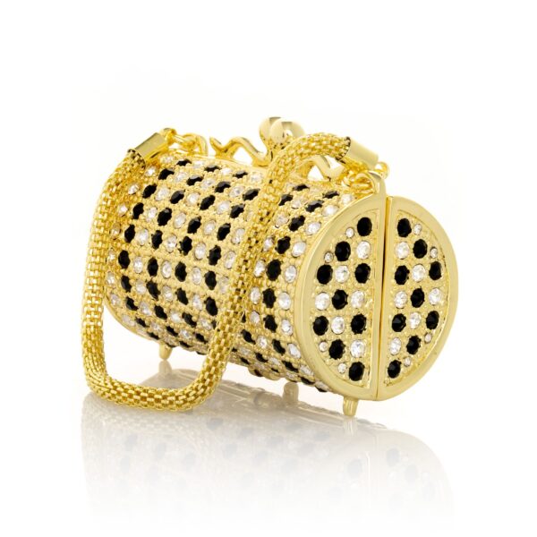 Bright Golden Black Handbag | Keren Kopal