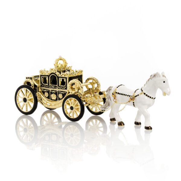 White Horse Pulling a Golden Carriage | Keren Kopal