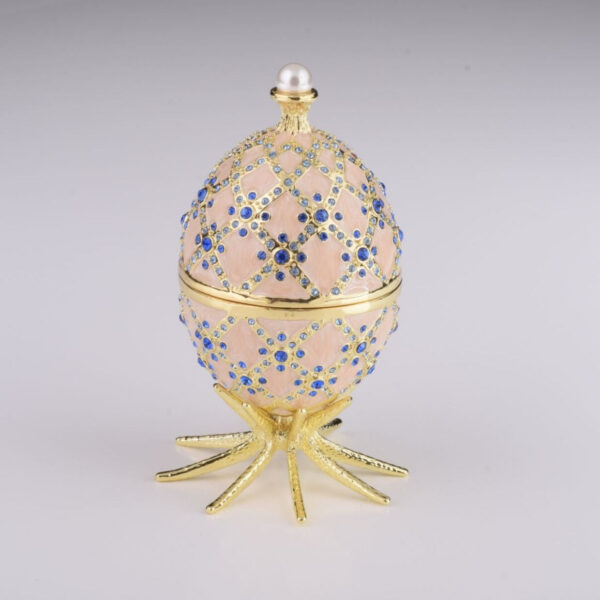 Pink Faberge Egg with Clock Inside | Keren Kopal