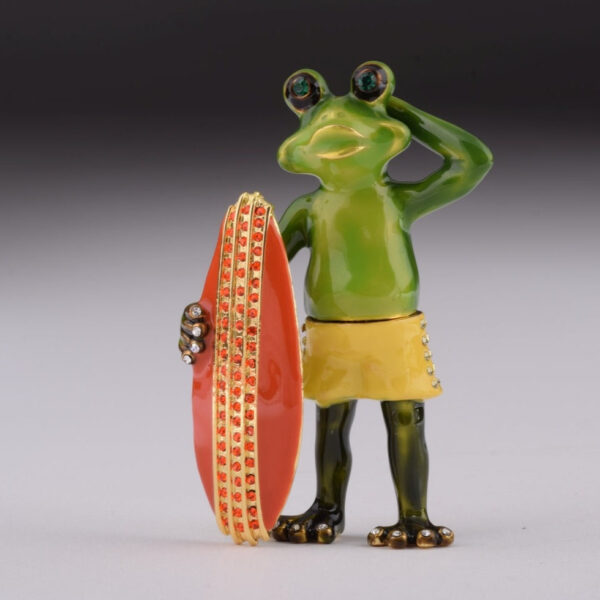 Frog Holding a Surfboard | Keren Kopal