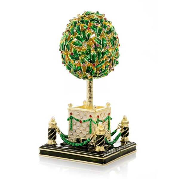 Bay Tree Faberge Egg with Colorful Crystals | Keren Kopal