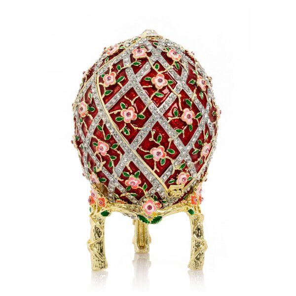 Red Roses Faberge Egg With a Surprise Colorful Ball Inside | Keren Kopal