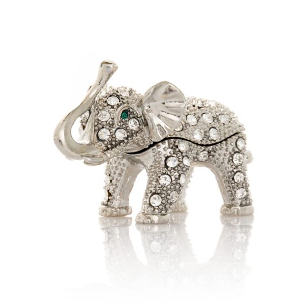Silver Elephant with Green Eyes | Keren Kopal