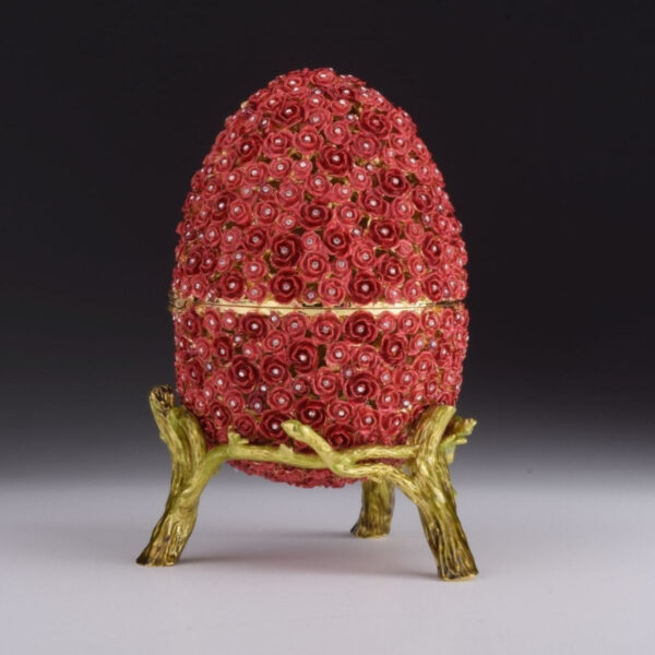 Red Flowers Faberge Egg | Keren Kopal