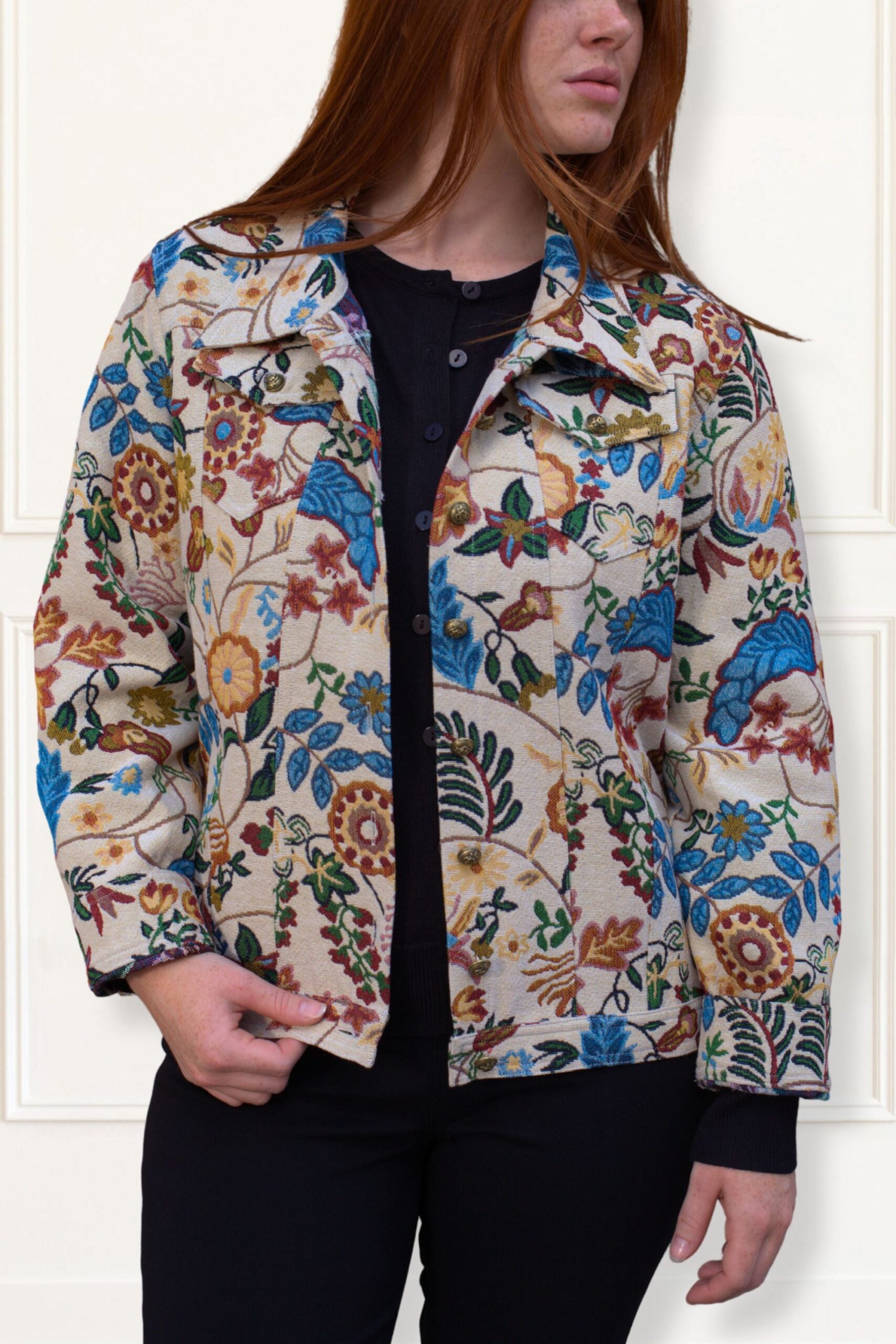 Women’s Tapestry Floral Jacket with Embroidery