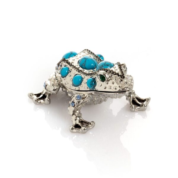 Silver Frog with Turquoise Gemstones | Keren Kopal