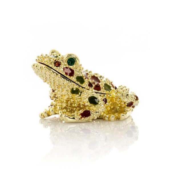 Golden Frog with Colorful Stones | Keren Kopal