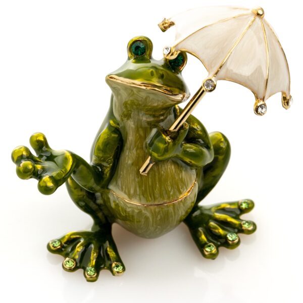 Frog holding an Umbrella | Keren Kopal
