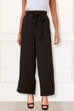 Women’s Black Paperbag Pants