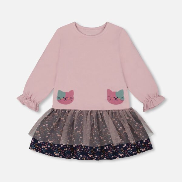 2par2 | Designed in Canada, Bi-Material Dress Dusty Pink