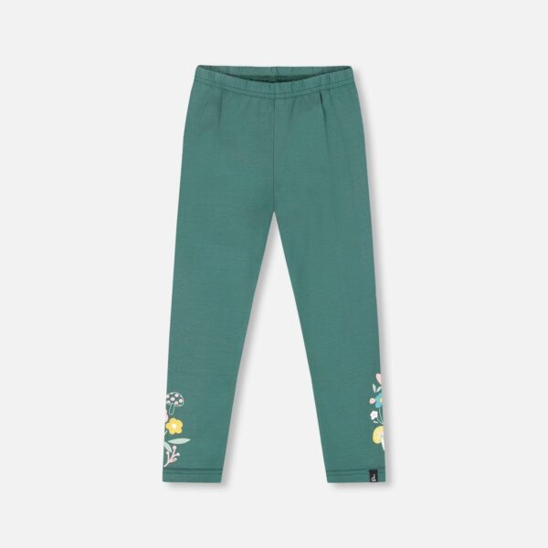 2par2 | Designed in Canada, Leggings Dark Green With Flower Print