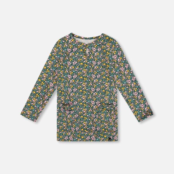 2par2 | Designed in Canada, Jersey Tunic Green With Floral Print