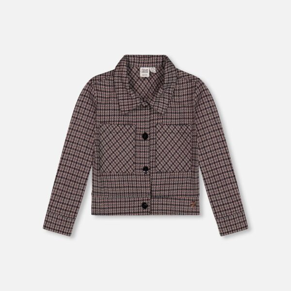 2par2 | Designed in Canada, Jacquard Knit Jacket With Houndstooth Pattern