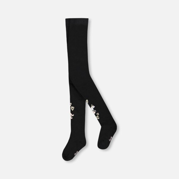 2par2 | Designed in Canada, Knit Tights Black With Unicorns And Hearts