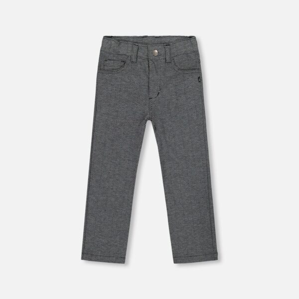 2par2 | Designed in Canada, Stretch Jacquard Pants Grey Herringbone