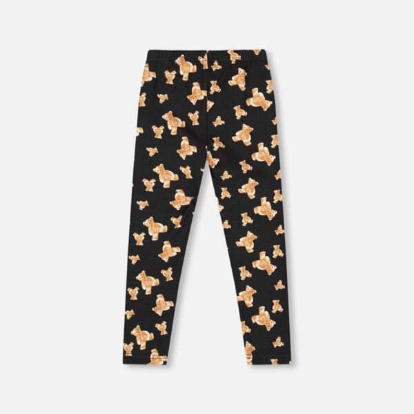 2par2 | Designed in Canada, Jersey Leggings Black Teddy Bear Print