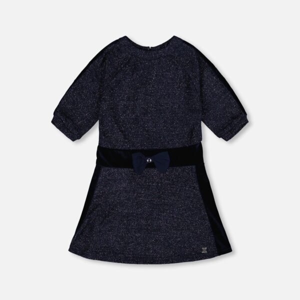 2par2 | Designed in Canada, 3/4 Sleeve Lurex Dress Navy Blue