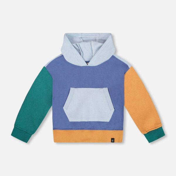 2par2 | Designed in Canada, Long Sleeve Colorblocked Hooded Fleece Sweatshirt Blue