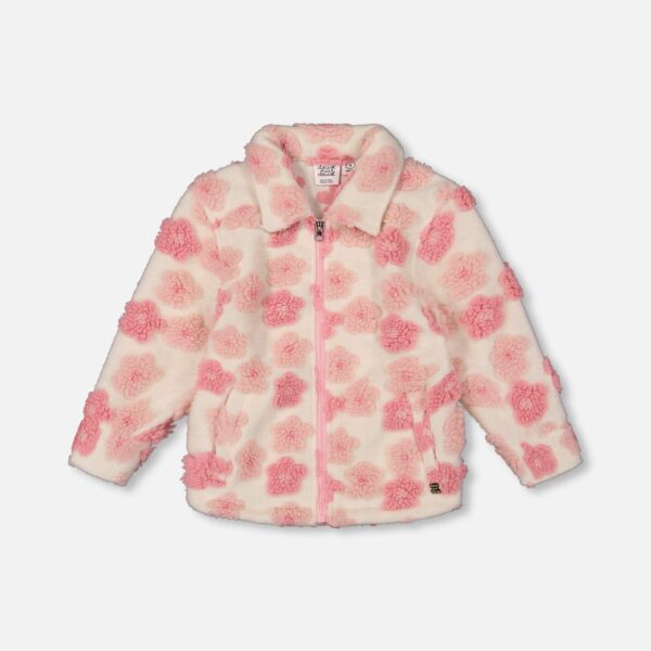 2par2 | Designed in Canada, Sherpa Overshirt Off-White And Pink