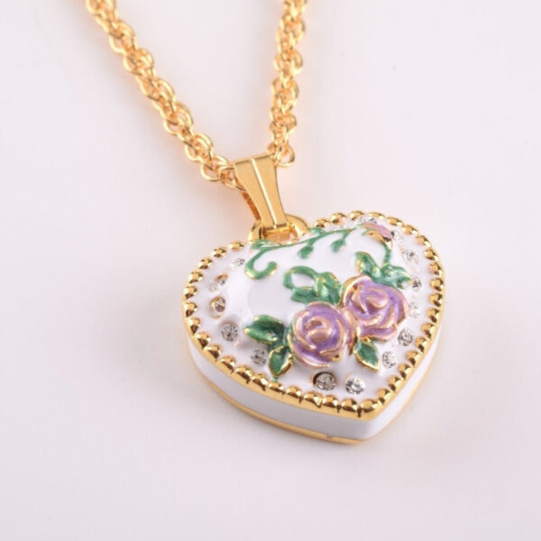 White Heart shaped Pendant Necklace | Keren Kopal