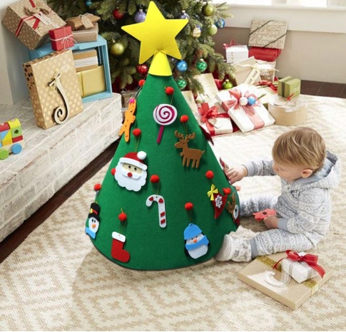 Felt Christmas Tree Three-dimensional Children's Puzzle Handmade DIY | Free Shipping