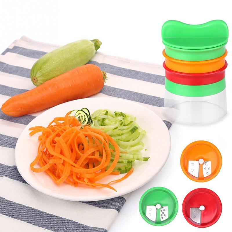 Food Slicer 3 In 1 Potato Spiralizer Multi-function Cutter Vegetable Slicer Kitchen Tools | Free Shipping