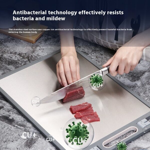 Cutting Board 304 Stainless Steel Chopping Board Kitchen Plastic Cutting Board Sharpening Double-sided Cutting Board