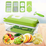 12pcs Multifunctional Vegetable Chopper Handle Food Grate Food Chopper
