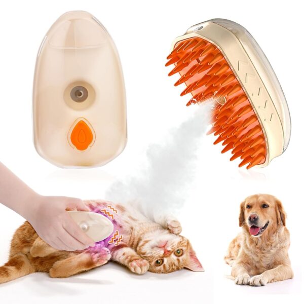 Cat Steam Brush Upgraded 4 In1 Steamy Cat Brush For Shedding Cat Brush Steamer For Massage Multifunctional Cat Hair Grooming Brush Pet Hair Removal Tool With Ringworm Detector For Cats Dogs