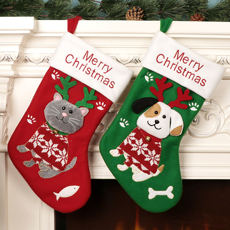 Cartoon Christmas Sock Gift Bag | Free Shipping