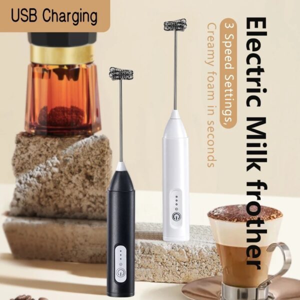 Electric Milk Frother Coffee Handheld Wireless Charging Milk Frother