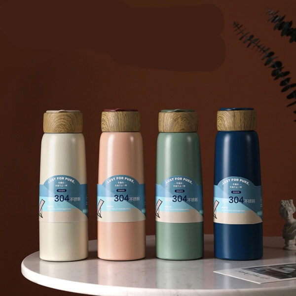 Nordic imitation wood insulated water cup