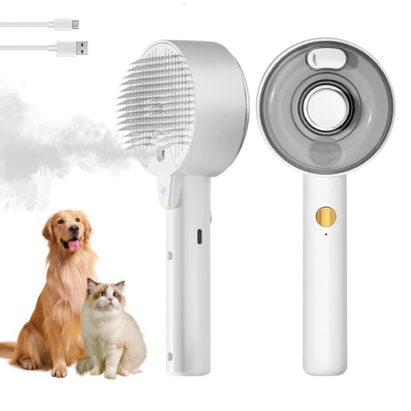 Cat Steam Brush For Shedding Spritz Defur Comb For Cats Cloud Care Cat Brush For Indoor Cats Shedding Steam Cat Brush For Long Short Hair Cats Dogs Spray Pet Grooming Brush For Massage Clean
