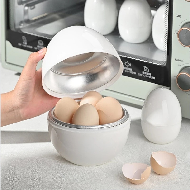 Capacity For 4 Eggs Microwave Egg Steamer Boiler Cooker Easy Quick 5 Minutes