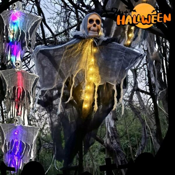 Halloween Decorations Horror Hanging Ghost Skull Skeleton Prop Perfect For Home Outdoor Yard Party Supplies Festival Decorations
