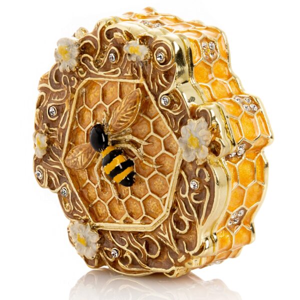 Trinket Box Honeycomb with a Bee Queen on top | Keren Kopal