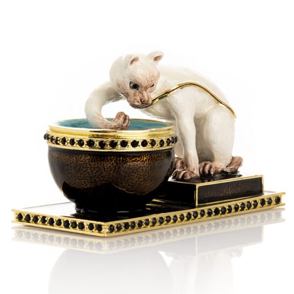 Curious Cat  & Fish Limited edition of 250 Trinket Box | Keren Kopal